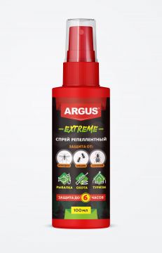 ARGUS EXTREME лосьон-спрей от комаров, мошек, слепней (репеллентный) 100 мл