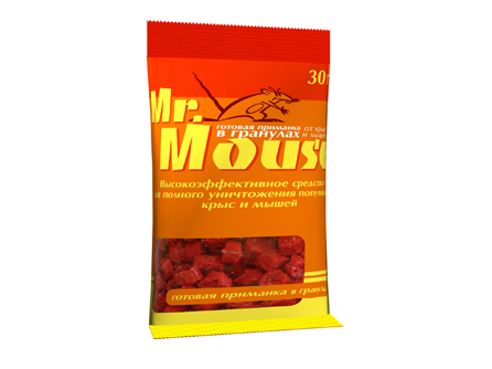 Mr.Mouse гранулы от мышей и крыс 30г в пакете