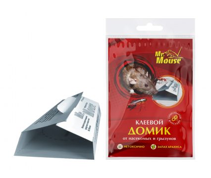 Mr.Mouse клеевая ловушка - Домик от грызунов 1 штучный (в пакете)