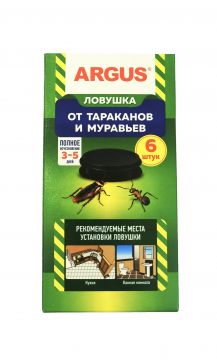 ARGUS инсектицидная ловушка от тараканов и муравьев 6шт