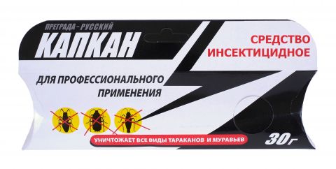 Русский-КАПКАН шприц (30 г) гель от тараканов  (проф. применения)