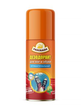 PREGRADA — аэрозоль дезодорант  для НОГ+ОБУВЬ защита от запаха 12 часа с запахом МОХИТО